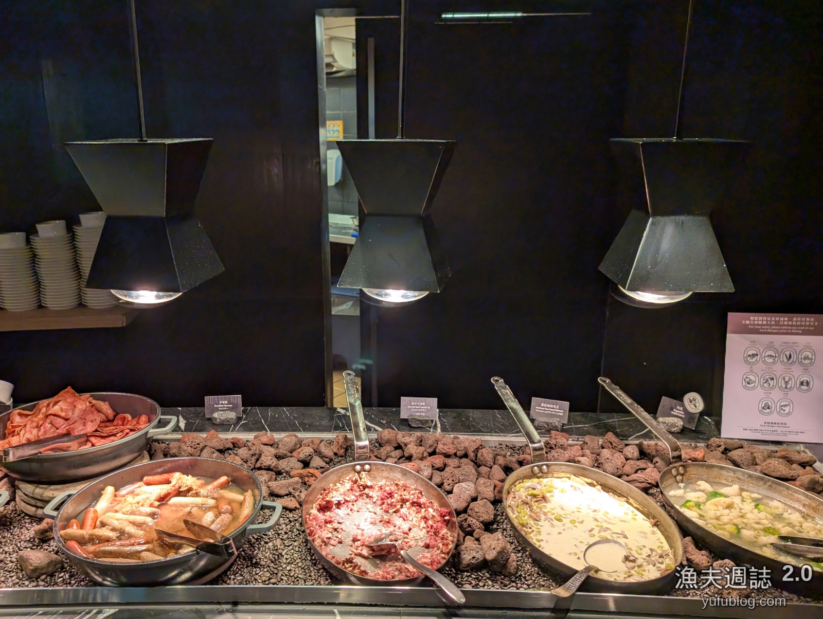 晶華柏麗廳早餐熟食區美式早餐腸與燉牛大洋芋