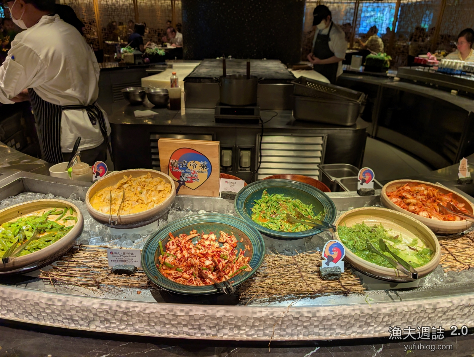柏麗廳韓式冷菜黃金泡菜生拌泡菜與大醬時蔬