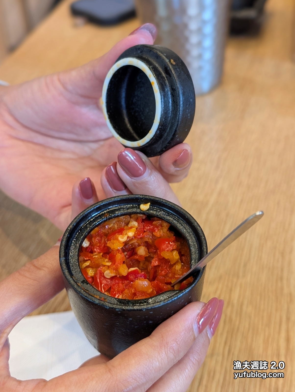 特製陳年大蒜辣椒醬細節特寫